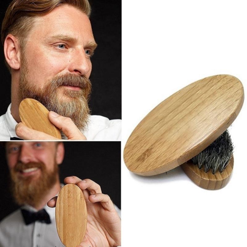 8cm Natural Boar Bristle Beard Brush